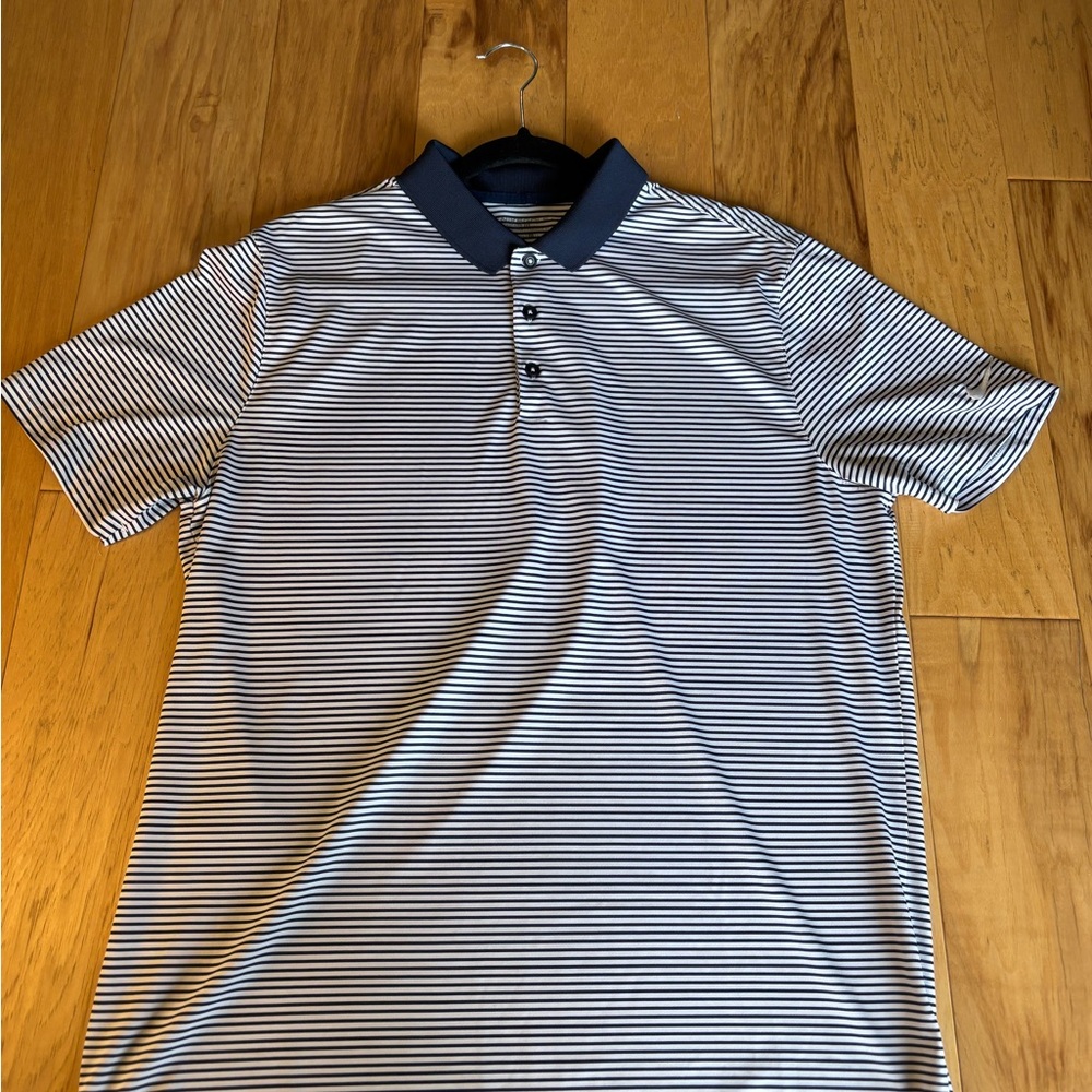 Nike Blue and White Performance Polo Shirt